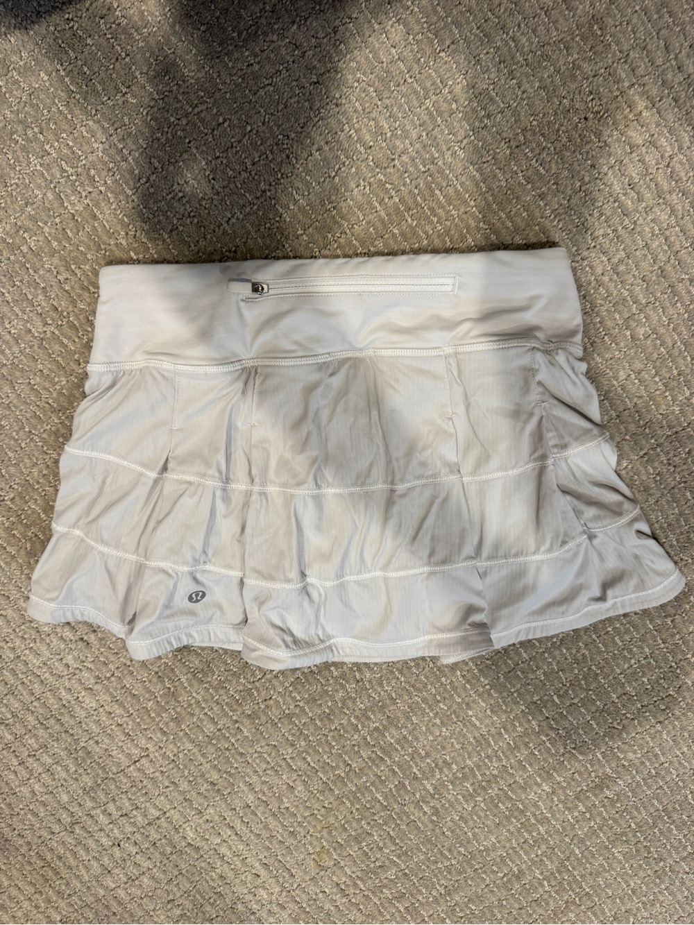 lululemon athletica White Layered Skirt with Zip Pocket